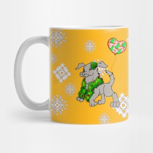 Marie the Labrador Christmas Theme Mug